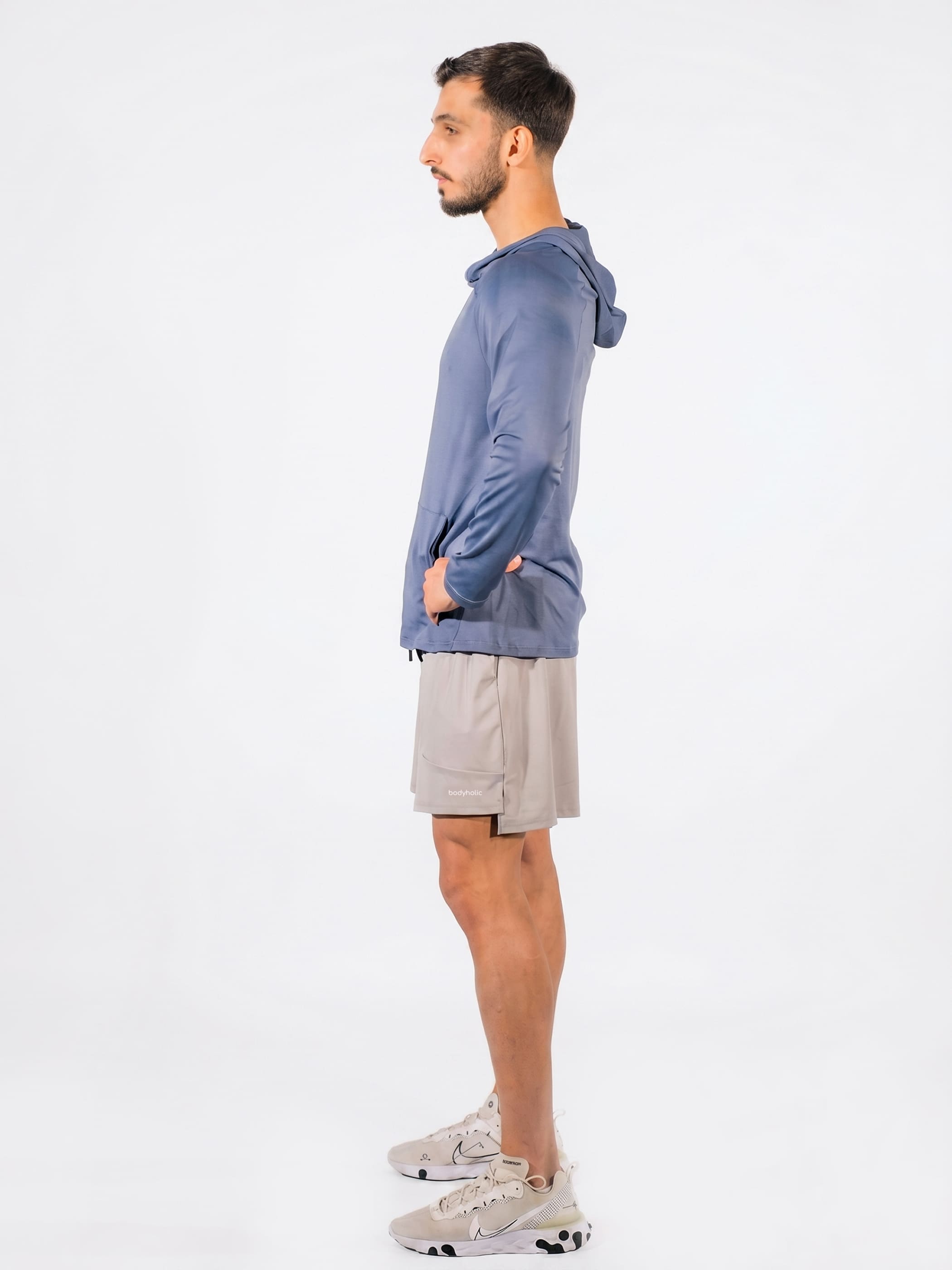Asymmetric Run Shorts - אפור