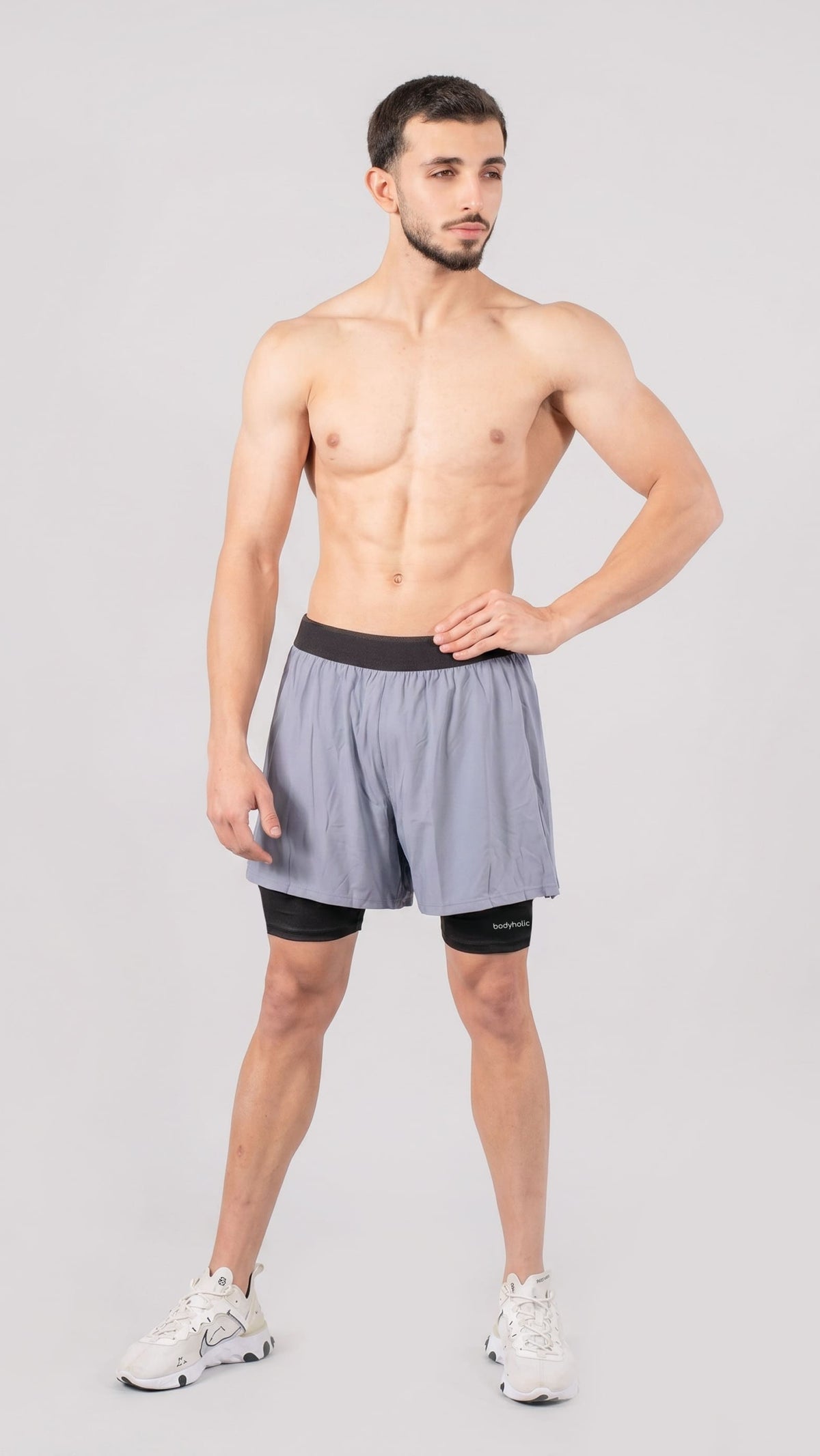 Men's Running and Biking Shorts - אפור