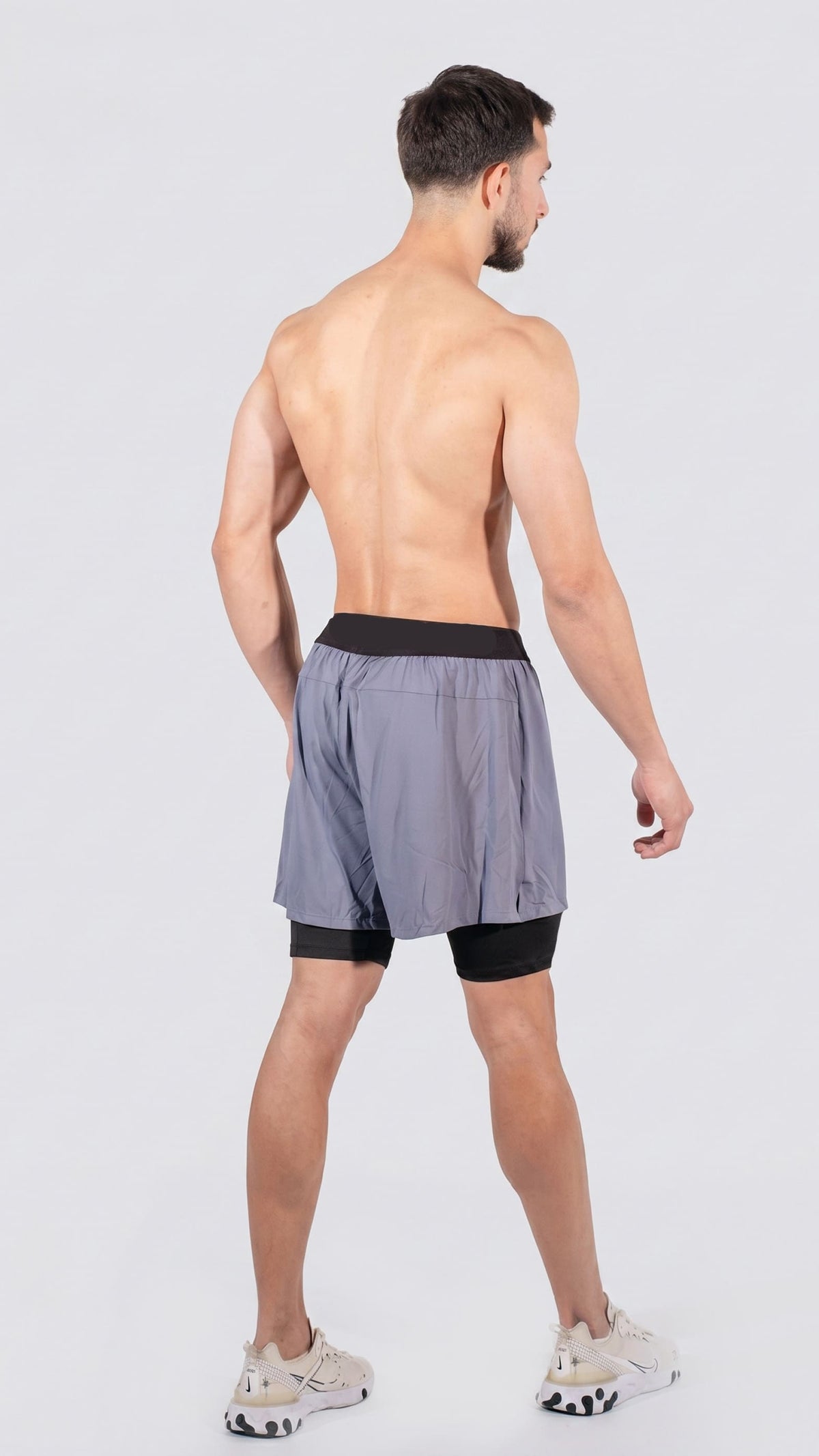 Men's Running and Biking Shorts - אפור