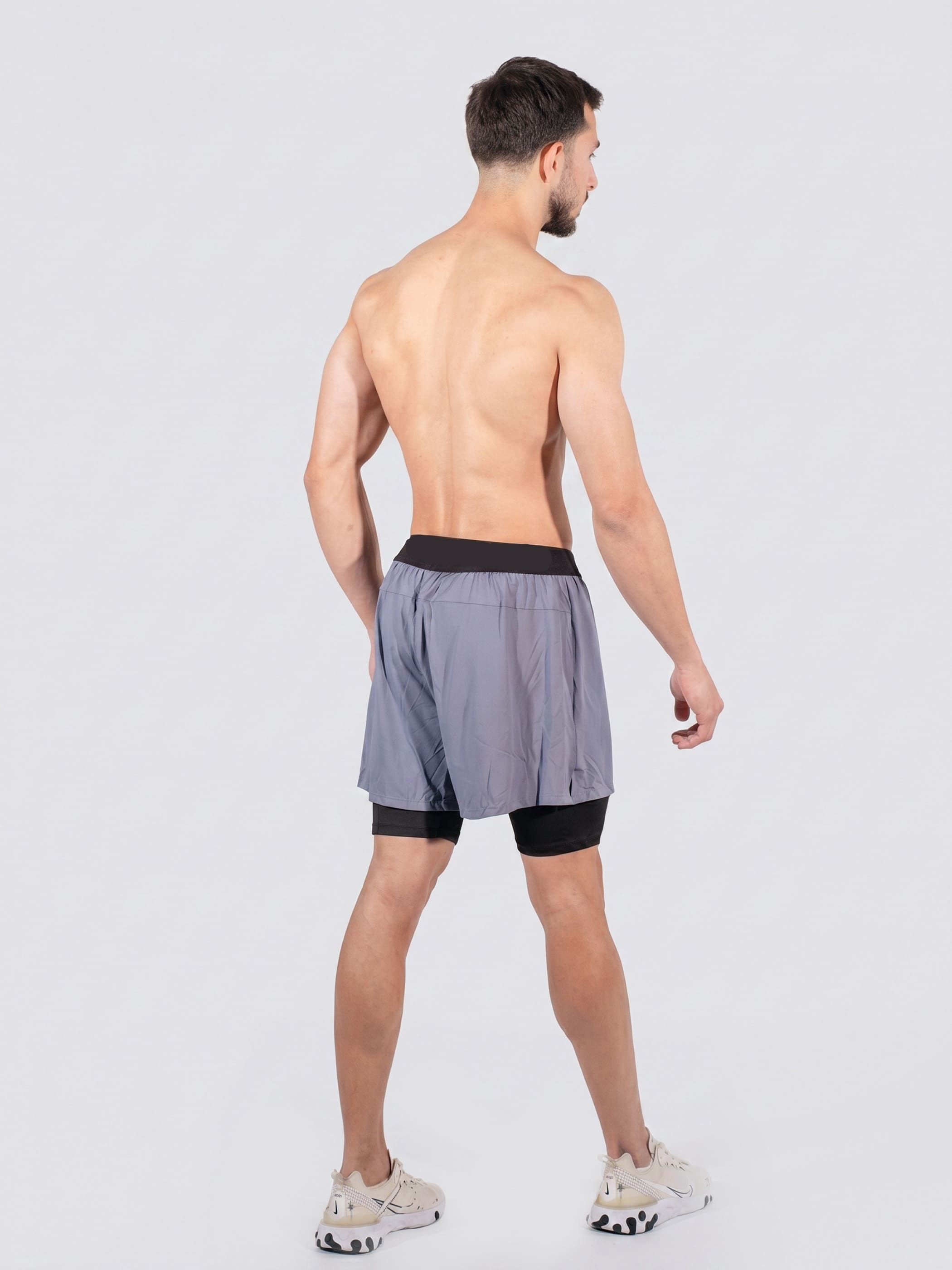 Men's Running and Biking Shorts - אפור